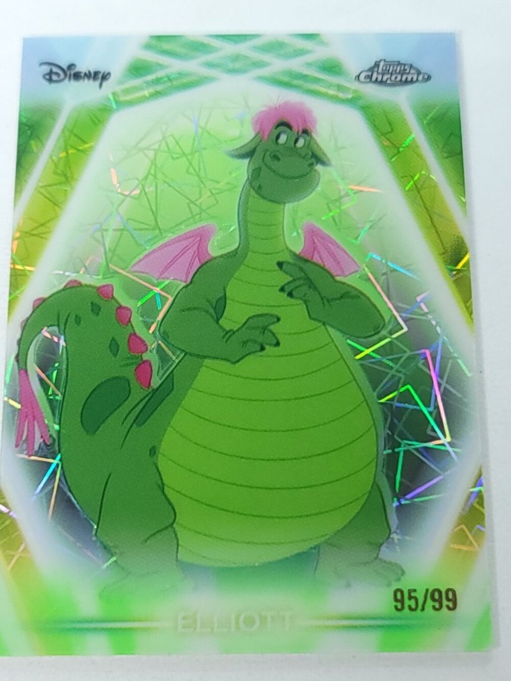 Elliott Topps 2026 Disney Chrome Neon Green Limited 95/99